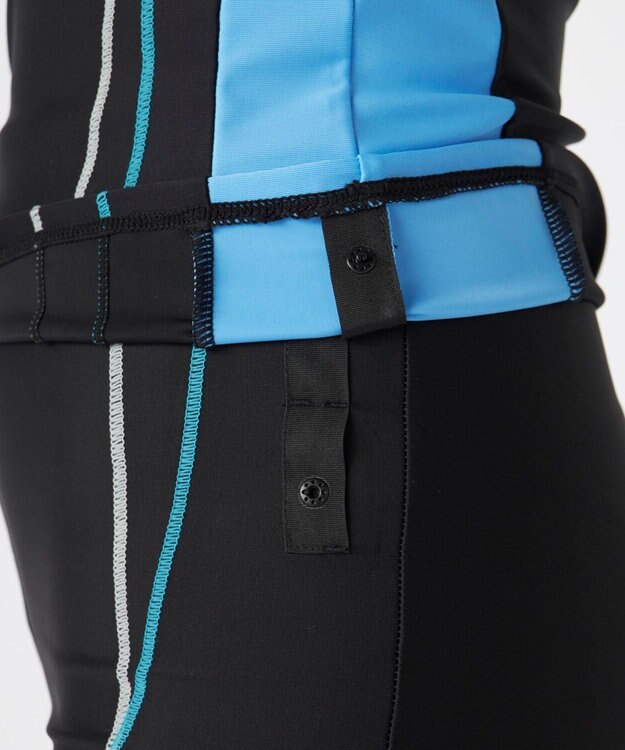 OP／FILA タンキニフィットネス水着 ブラック×ターコイズ