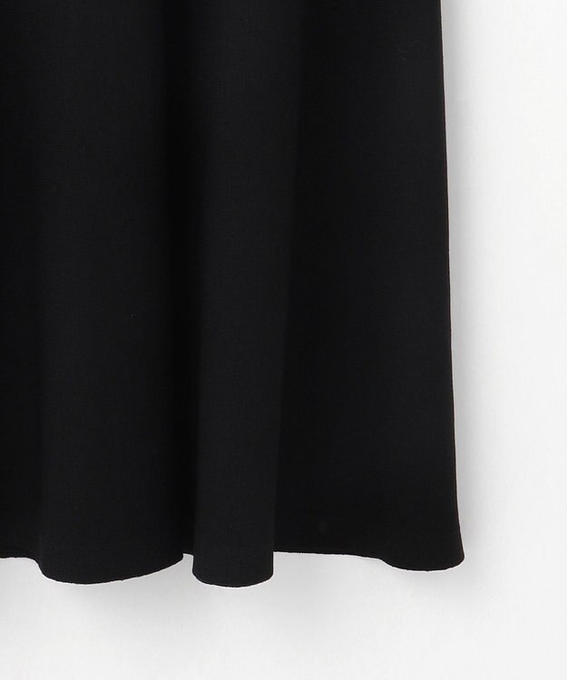 自由区 【カトリエムブーケ】Ruche フリルディテールニットドレス ブラック