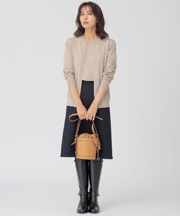 23区 【アンサンブル対応】サステナブルウール カーディガン ライトベージュ