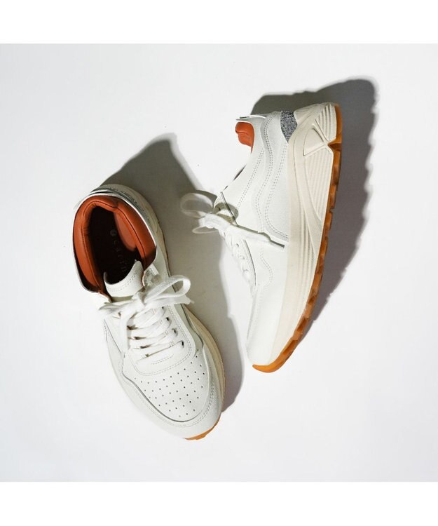 MODE ET JACOMO <carino>グリッター厚底スニーカー ホワイト