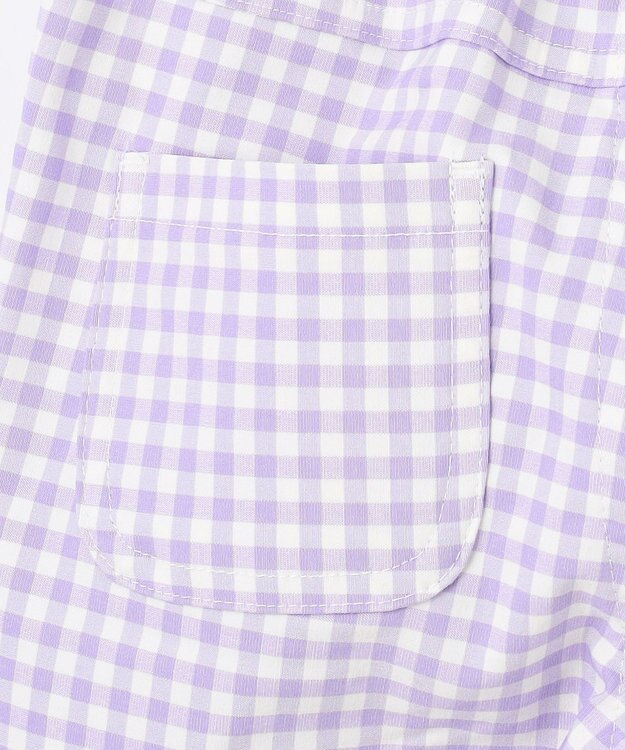 ANY KIDS ひんやりクール ギンガムパンツ ラベンダー×ギンガム