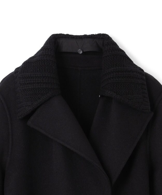 JOSEPH ダブルフェイスカラーブロック　ダブルブレステッドコート Black/grey