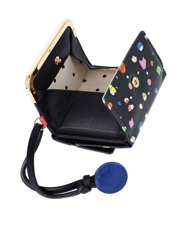 tsumori chisato CARRY てんてん ミニ財布 3つ折り財布 ブラック