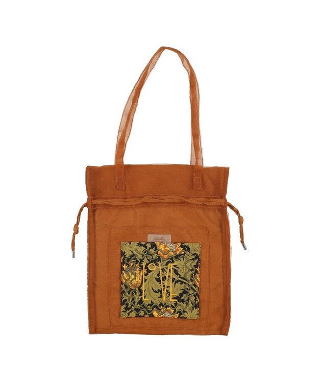 UNBILLION カシュカシュ cachecache / アソート生地LOVE巾着バッグ ブラウン