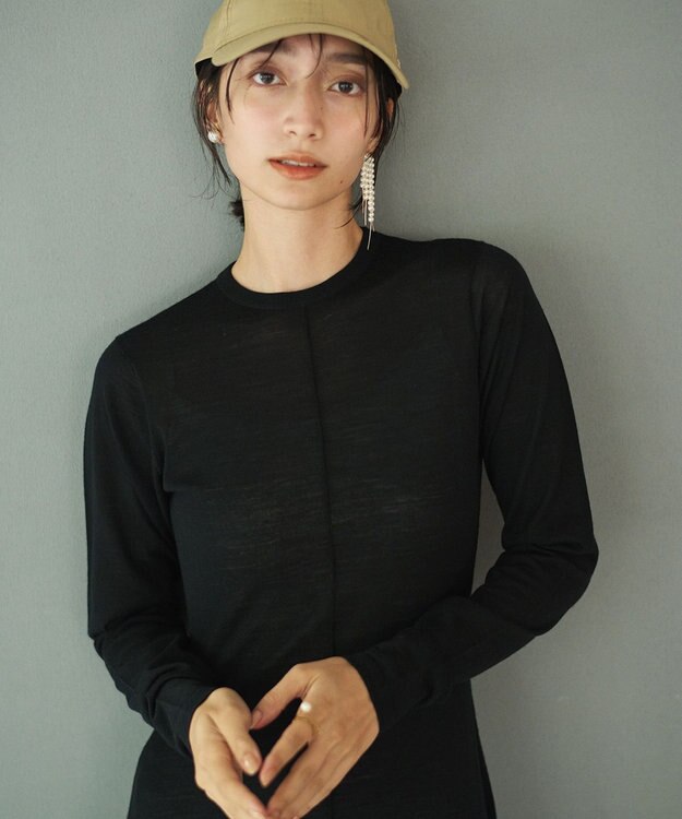 #Newans パーフェクトシルエットニットドレス ブラック