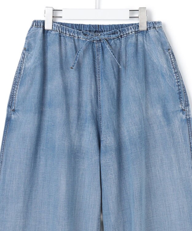 J.PRESS YORK STREET 【WOMEN】ライトダンガリー リラックスワイド パンツ ダルブルー系