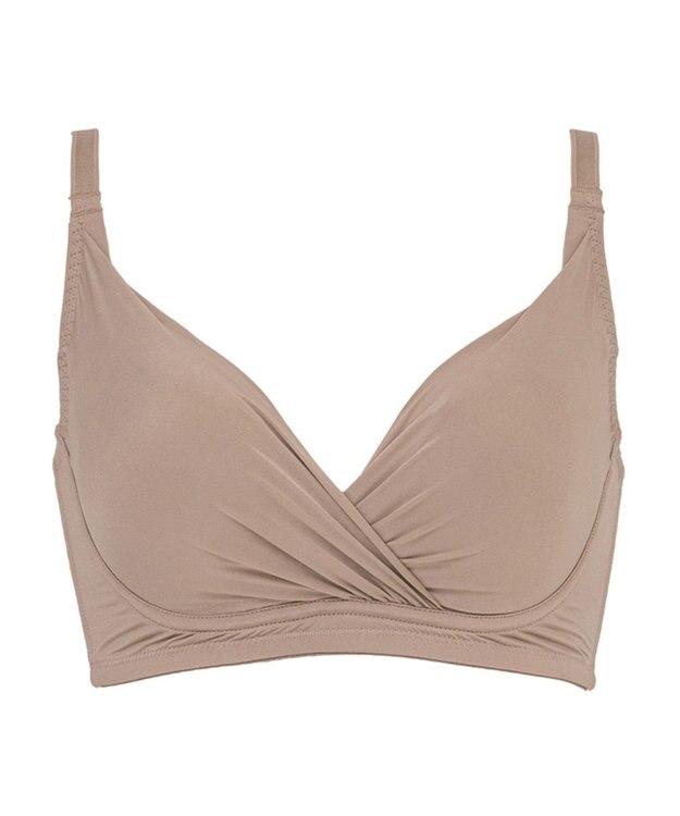 BRADELIS New York 【BRADELIS Me / ノンワイヤー・バストアップ】Perfumyブラ23S1 綿混素材で肌当たりの優しい補正ブラジャー バストにフィットしてラインが響きにくい モカベージュ