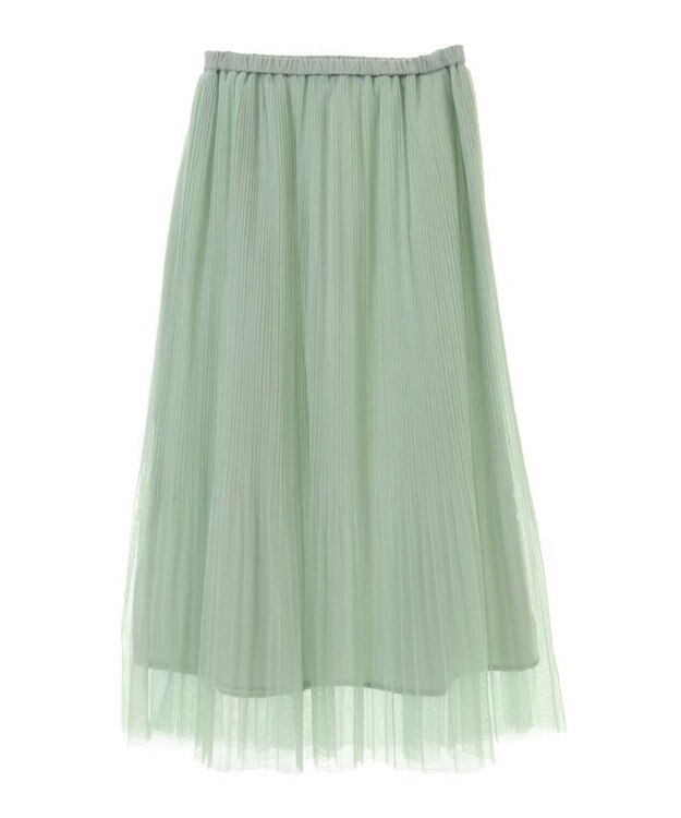 Green Parks ラメチュールプリーツスカート Mint