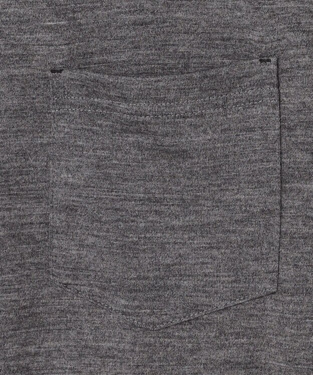 JOSEPH ABBOUD 【ふっくらあたたかウール100％】ウールダディポロシャツ ライトグレー系