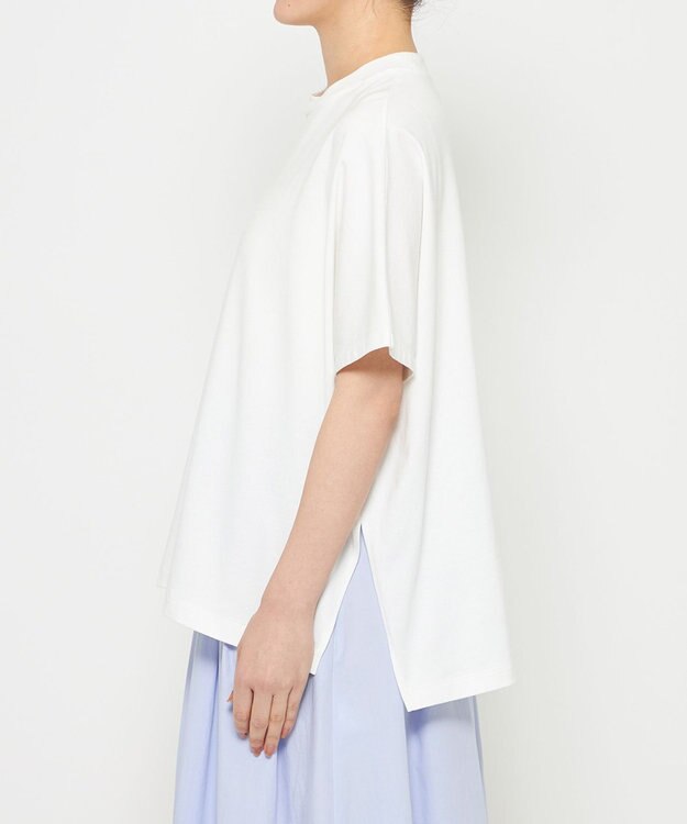 uncrave 【佐藤晴美さん着用・洗濯機洗い可】プレーンストレッチ ビッグTシャツ オフ