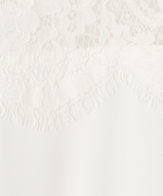 GRACE CONTINENTAL レースコンビタフタワンピース ホワイト