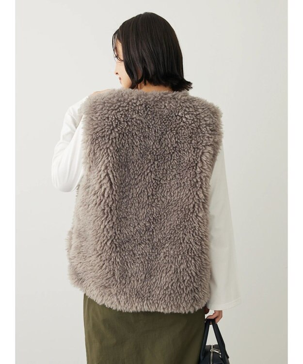 Green Parks ・ＥＬＥＮＣＡＲＥ　ＤＵＥ　シープファーベスト Gray Beige