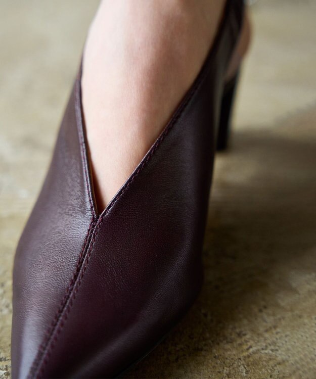 BEIGE， 【一部店舗限定】HENRI EN VARGO / MONIKA バックストラップパンプス Bordeaux