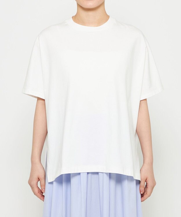 uncrave 【佐藤晴美さん着用・洗濯機洗い可】プレーンストレッチ ビッグTシャツ オフ