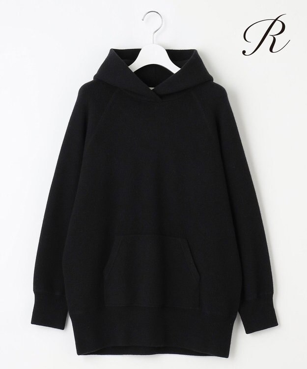 23区 【R(アール)】ウールカシミヤ ニットパーカー ブラック系
