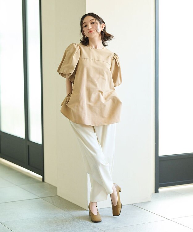 #Newans コクーンシルエットパンツ ホワイト