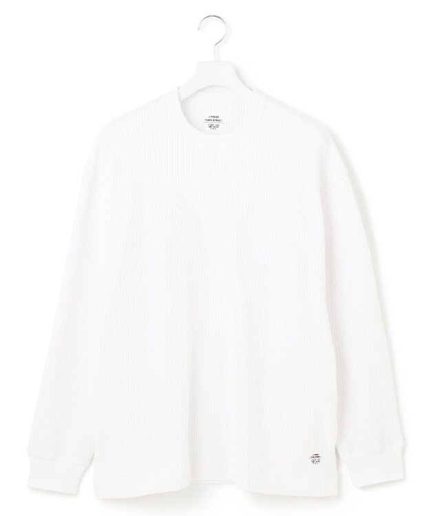 J.PRESS YORK STREET 【UNISEX】ワッフルロングスリーブ Tシャツ ホワイト系