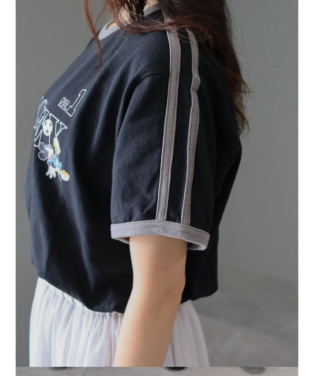 AMERICAN HOLIC ラインＴシャツ　Ｂｌａｃｋ／Ｄｉｓｎｅｙ Black