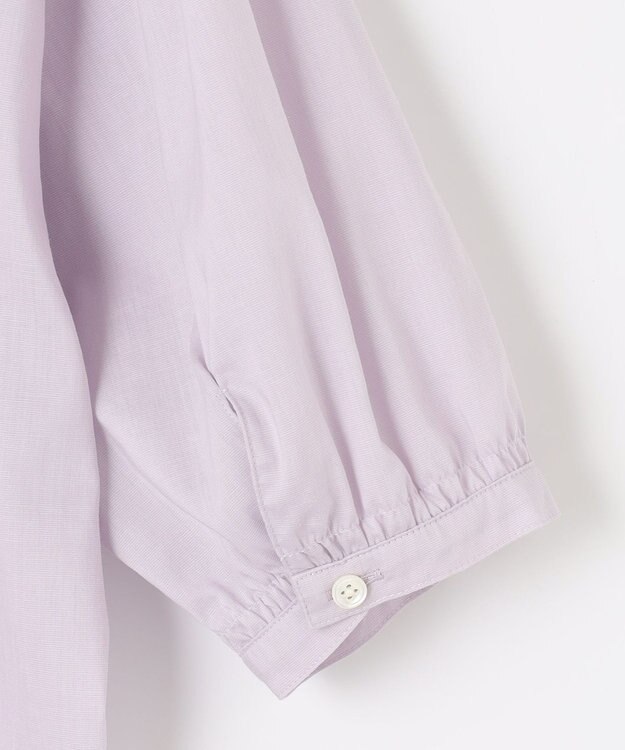 J.PRESS LADIES 【WEB限定カラーあり・洗える】ラミーポプリン ボリュームスリーブ ブラウス ふじ色系