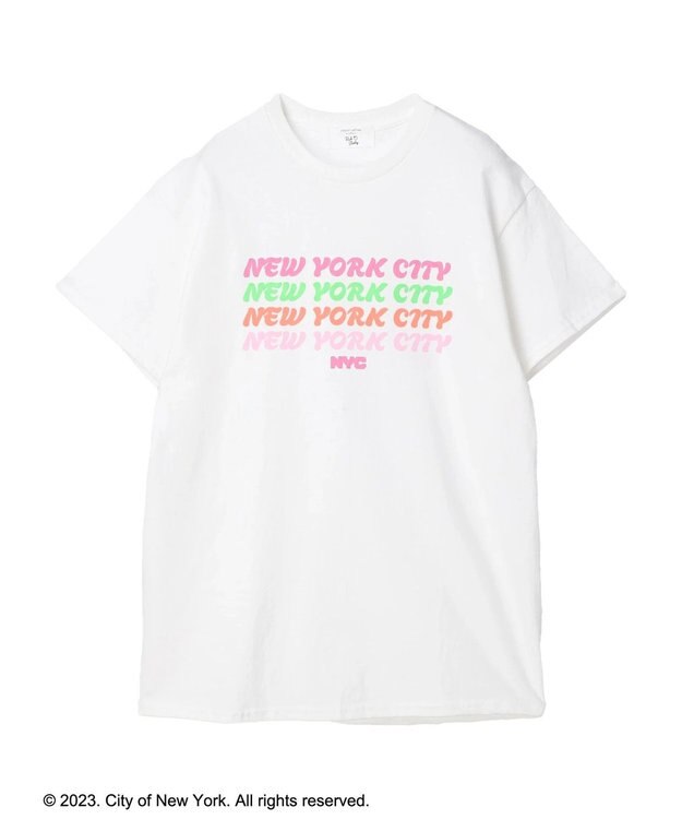 Green Parks ＮＹＣ　ロゴプリントＴシャツ Off White