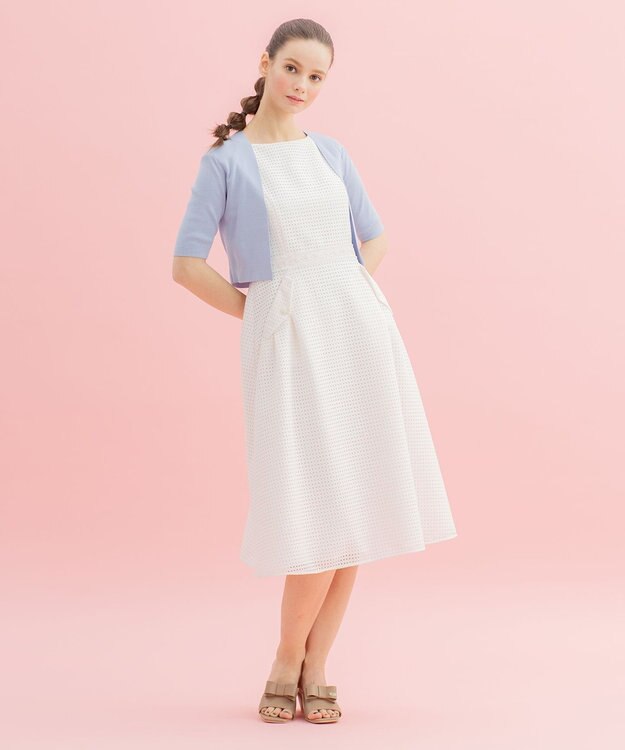 TOCCA 【洗える！&UV CUT】TREFOIL ボレロ スカイブルー系