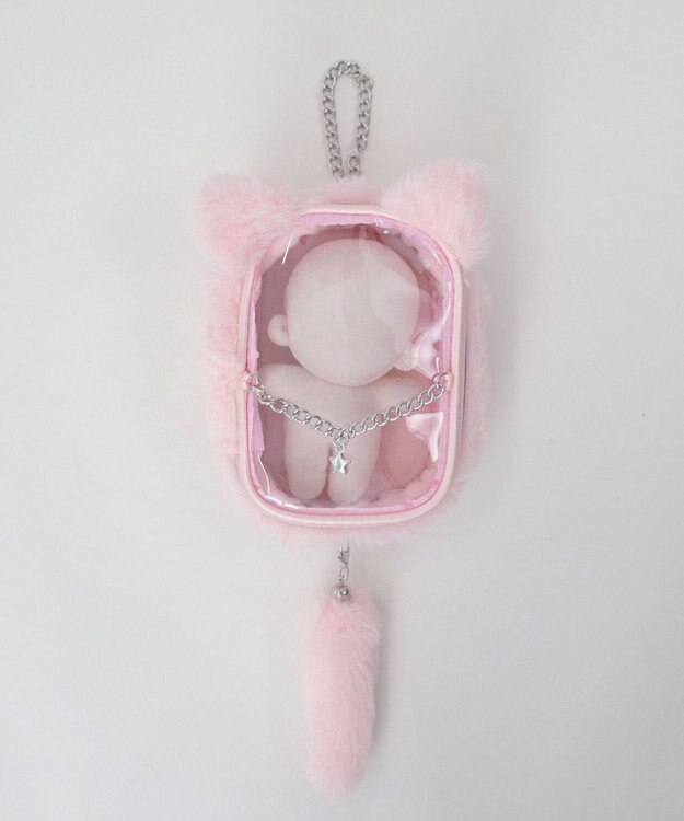 WEGO 【痛バ＆推し活グッズ】なりきりネコぬいポーチ ライトピンク