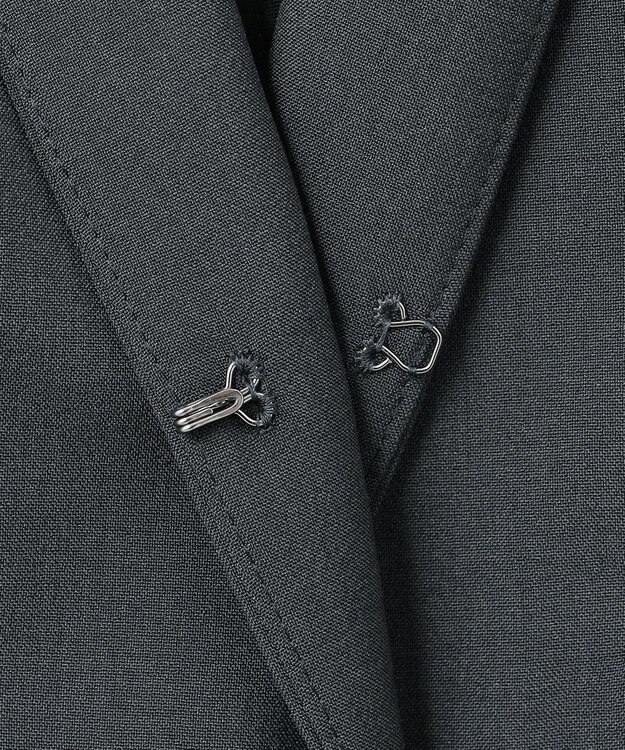 J.PRESS LADIES L 【セットアップ対応・洗える】DRYウーステッド ノーカラー ジャケット グレー系