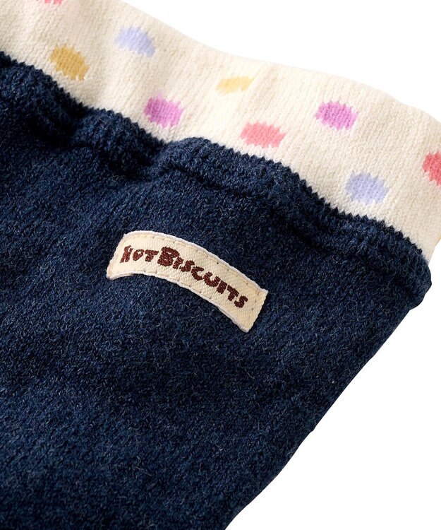 MIKI HOUSE HOT BISCUITS 【70-100cm】 おしりフリル 9分丈ベビースパッツ インディゴブルー