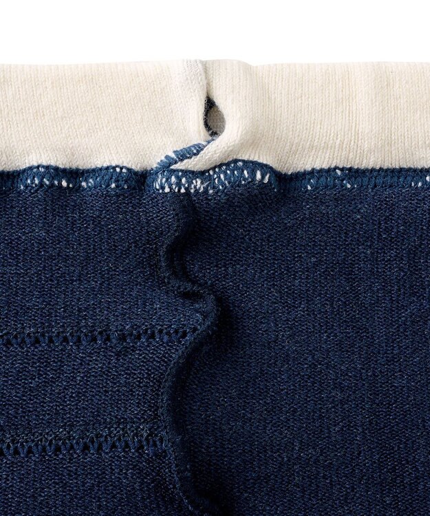 MIKI HOUSE HOT BISCUITS 【70-100cm】 おしりフリル 9分丈ベビースパッツ インディゴブルー