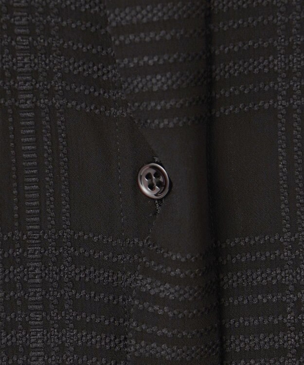 ICB 【日本製・洗える】SASHIKO CHECK シャツ ブラック系