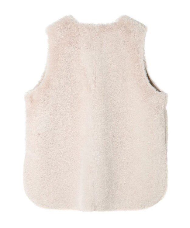 AMERICAN HOLIC 丈違いフェイクファーベスト Gray Beige