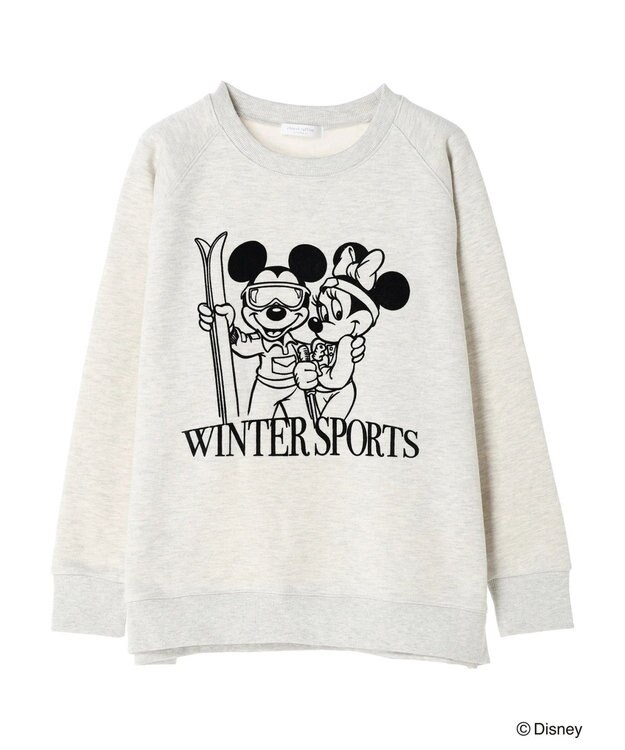 Green Parks Ｄｉｓｎｅｙ／裏起毛フロッキープリントスウェット Oatmeal