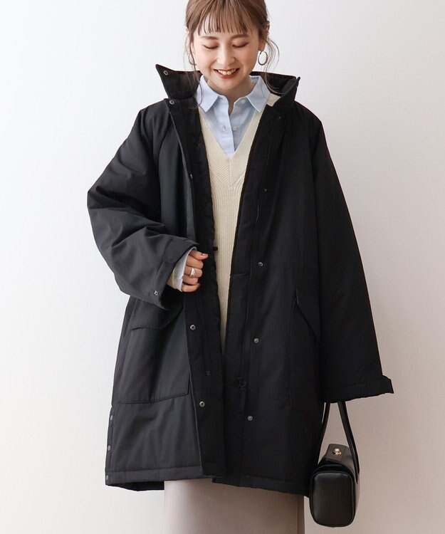 AMERICAN HOLIC 軽ポカ撥水加工オーバーサイズコート Black