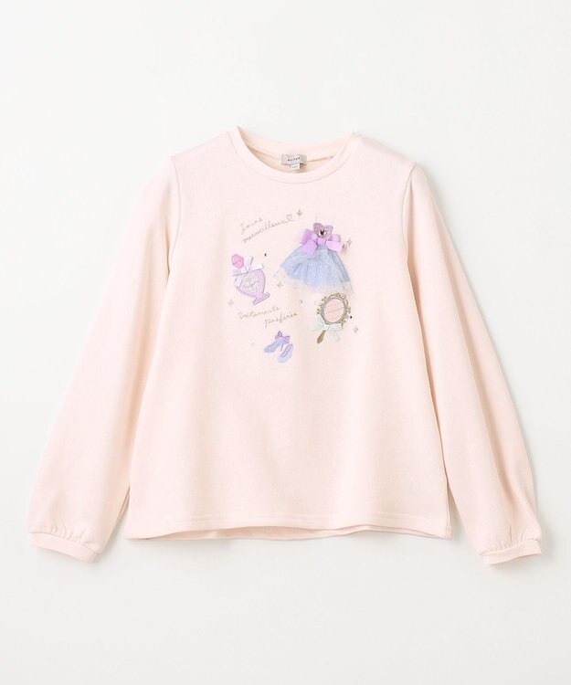 ANY KIDS 【らくっトレーナー】裏毛プリンセスデザイン トレーナー エクリュ