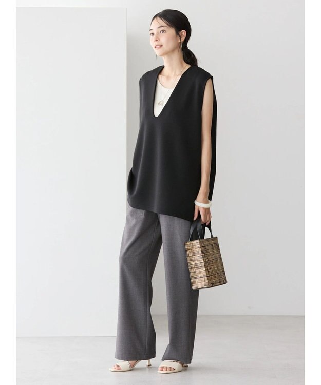 AMERICAN HOLIC Ｕネックポンチベスト Black