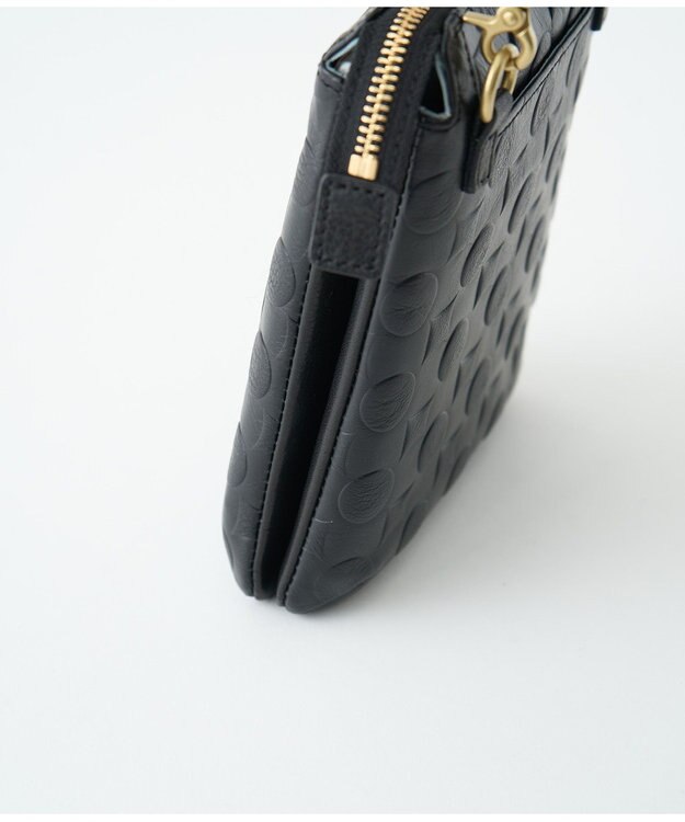 MIYABIYA 南蛮七宝 ソフトレザー ダブルポシェット ブラック