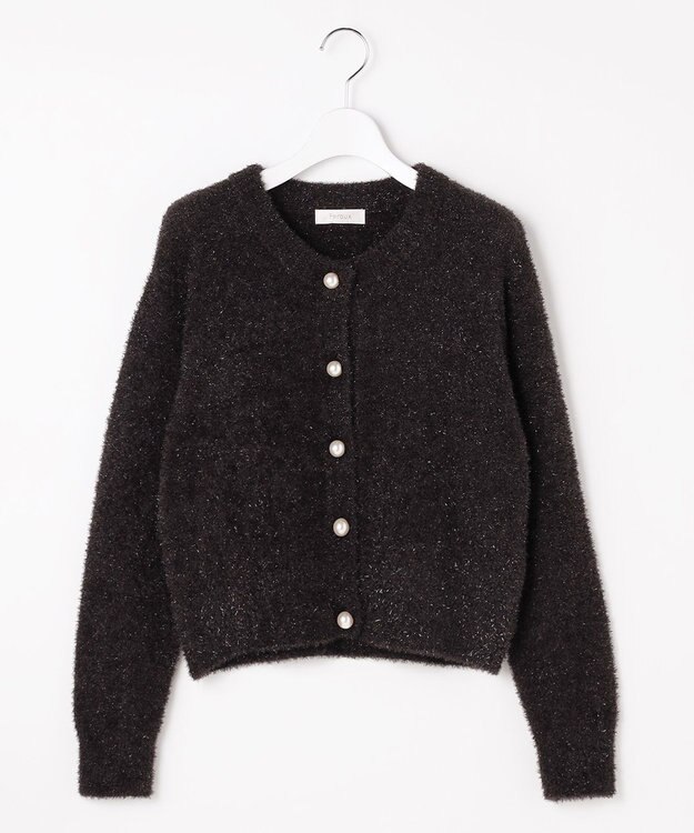 Feroux キラキラシャギー ニット カーディガン グレー系