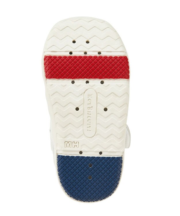 MIKI HOUSE HOT BISCUITS 【13-17cm】ダブルラッセル 水抜けセカンドサンダル 白