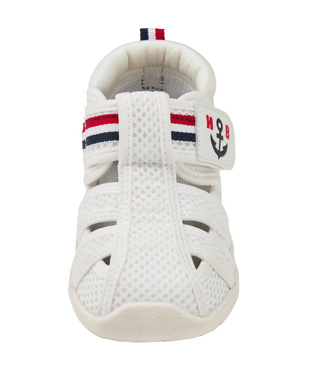 MIKI HOUSE HOT BISCUITS 【13-17cm】ダブルラッセル 水抜けセカンドサンダル 白