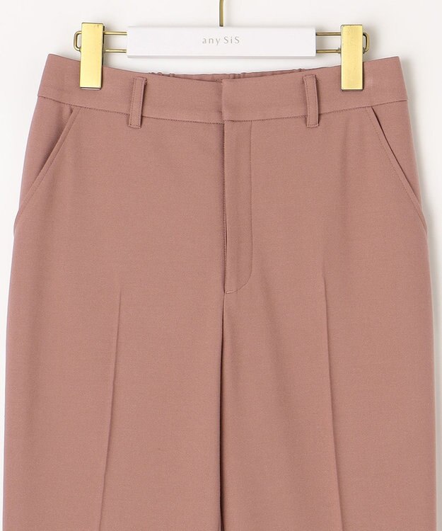 ANY SIS 【蓄熱効果】サーモトロン 2WAYストレッチ テーパードパンツ スモーキーピンク