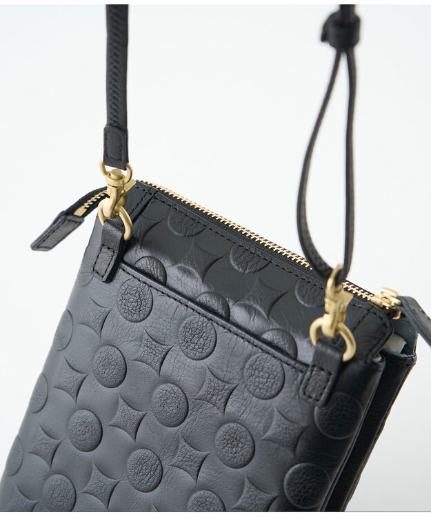 MIYABIYA 南蛮七宝 ソフトレザー ダブルポシェット ブラック