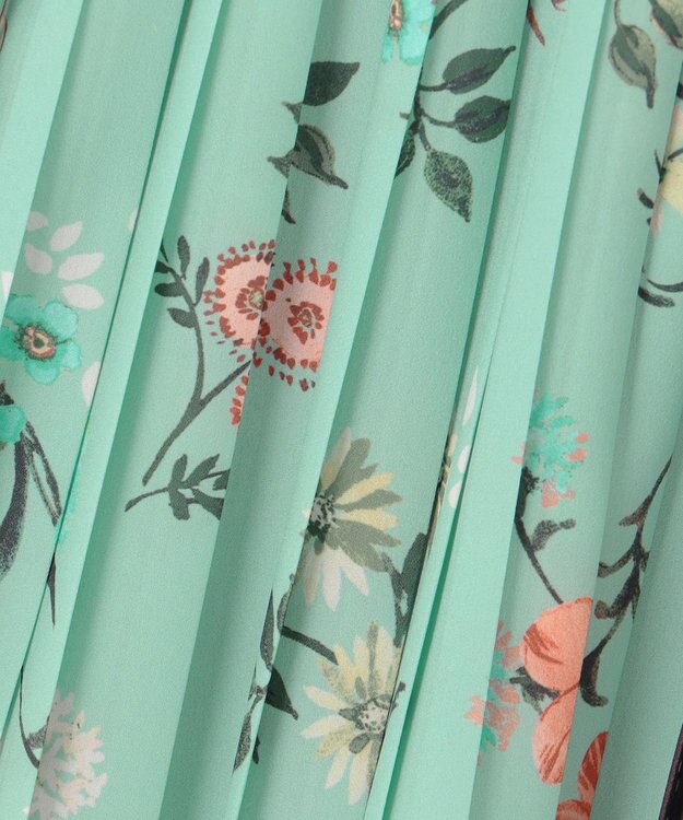 組曲 L スカーフパネルプリント ワンピース グリーン系5