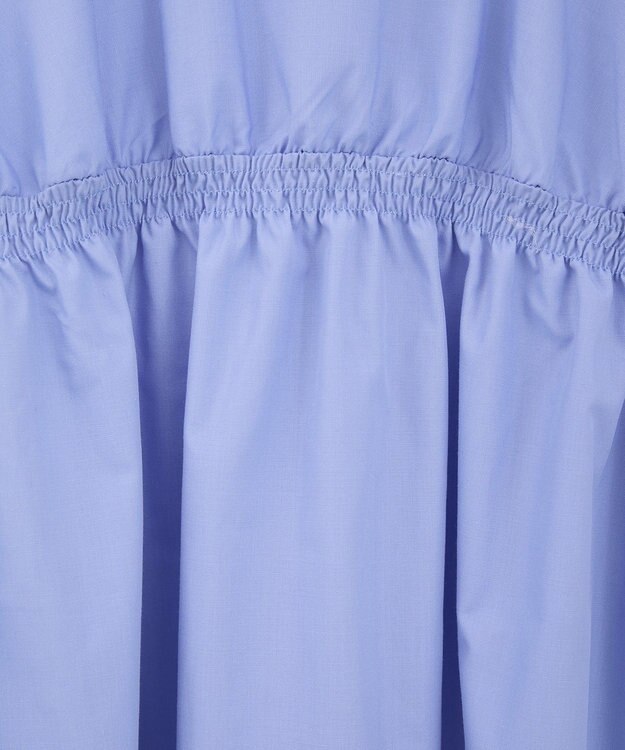 Green Parks イージーケア袖シャーリングシャツ Sax