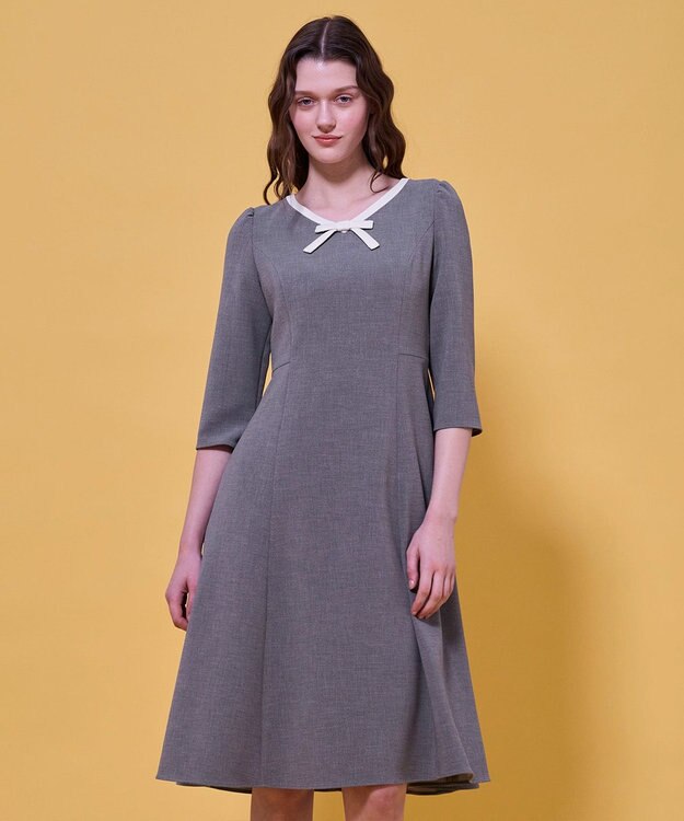 TOCCA RIBBON MONO ドレス グレー系