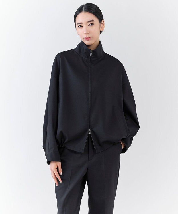 23区 【エステータ】ライトダブルクロス ブルゾン ブラック