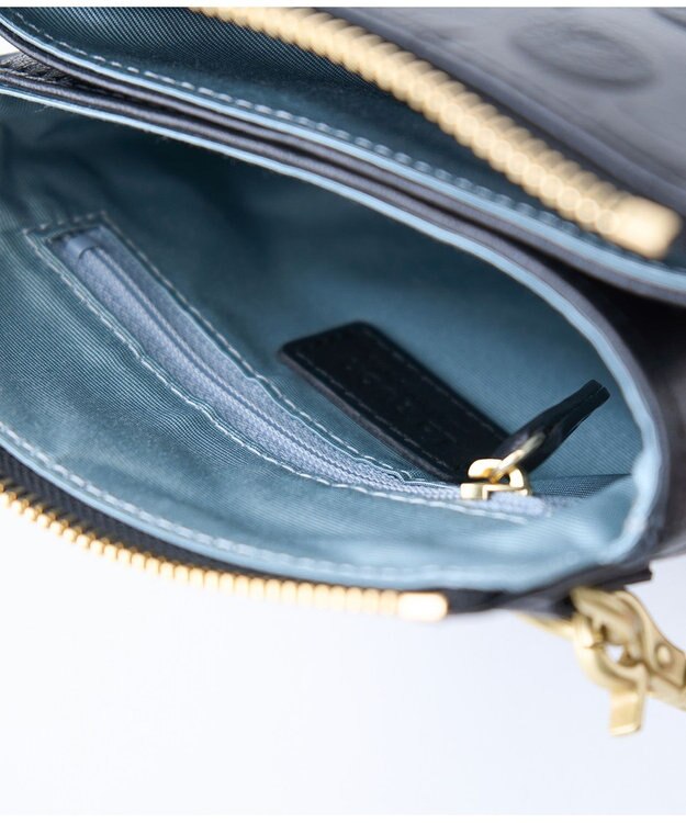 MIYABIYA 南蛮七宝 ソフトレザー ダブルポシェット ブラック