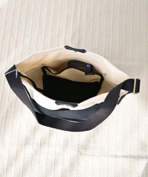 NIZYU KANO TWO-TONE ミニトート 生成り×ブラック