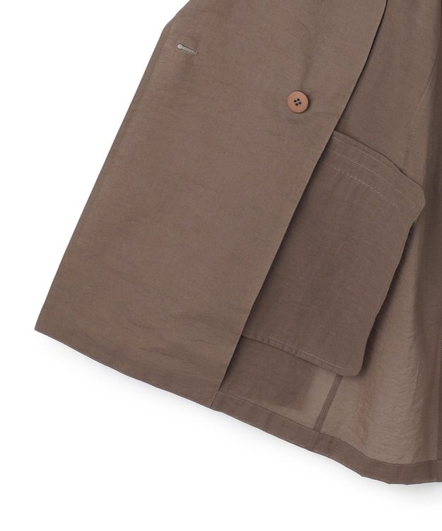 23区 【先行予約】ナイロンコットンシアーボイル ダブルジャケット ブラウン系