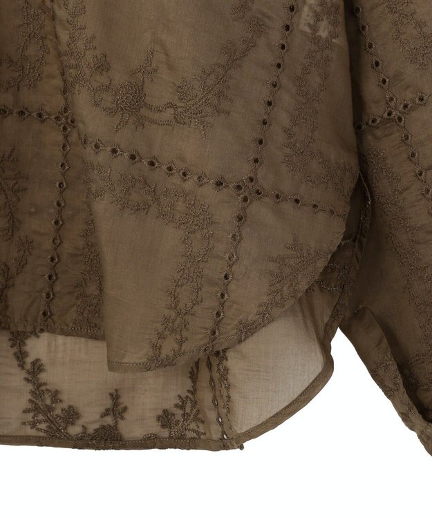 AMERICAN HOLIC スキッパーレースブラウス Mocha