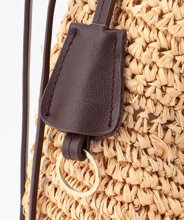 自由区 ラフィアワンショルダー バッグ ベージュ系